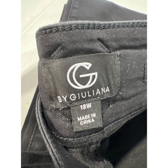 G by Giuliana G Soft Denim High Rise Wide Leg Jean Plus Size 18W Black Rinse NEW - Picture 3 of 9